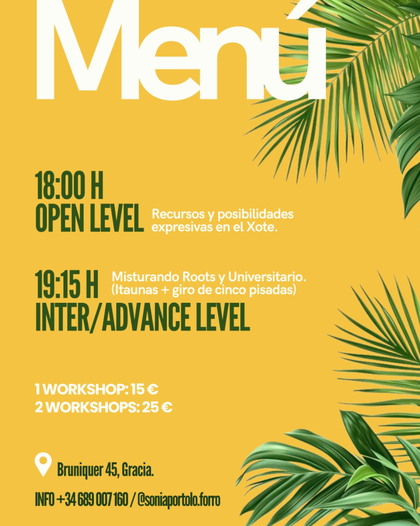 Workshops with Bía — Xote & Roots+Universitário